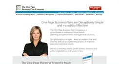 Desktop Screenshot of onepagebusinessplan.com